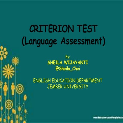 Criterion Test _ Language Assessment - By Sheila Chei