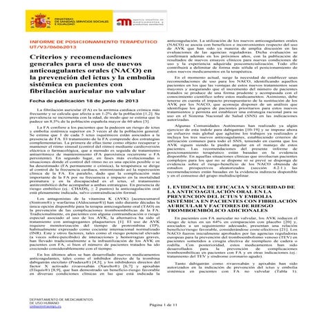 Criterios anticoagulantes-orales
