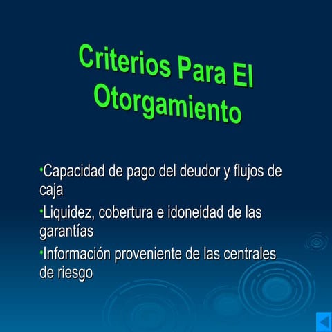 CRITERIOS DE OTORGAMIENTO