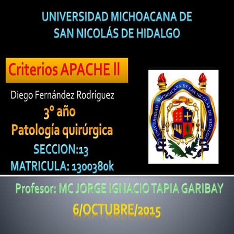 Criterios apache ll | PPTX
