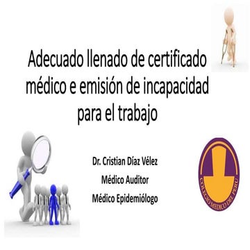 Criterios certificado incapacidad 2018