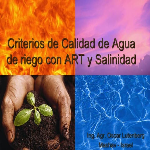 Criterios de calidad de agua de riego y salinidad 2016