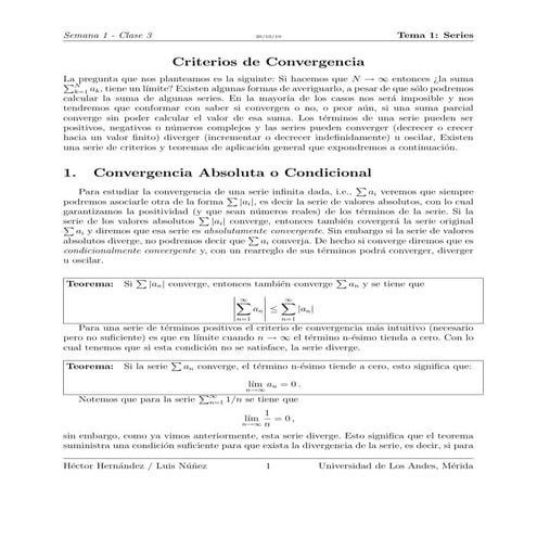 Criterios de convergencia