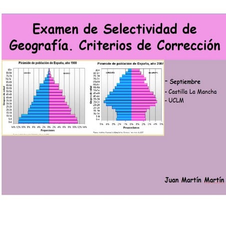 Criterios de corrección. geografía, septiembre 2013. castilla la mancha.  