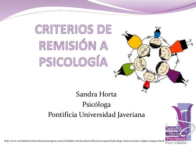 Criterios de remision a psicologia