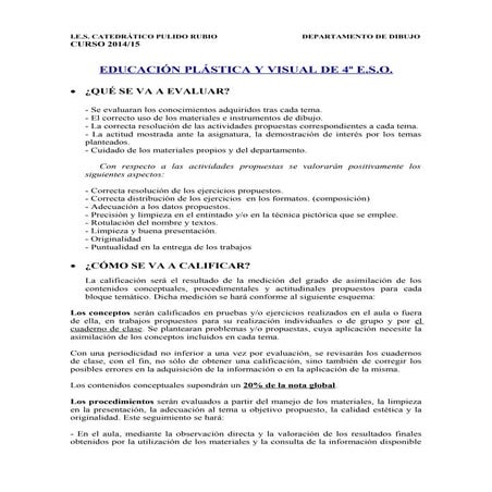 Criterios ev. 4º eso 2014 2015