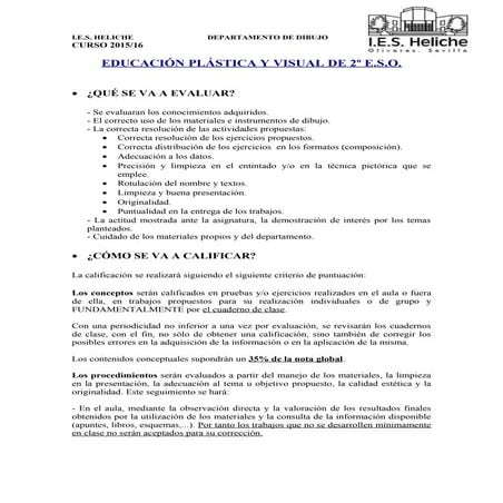 Criterios ev. 2º eso 2015 2016