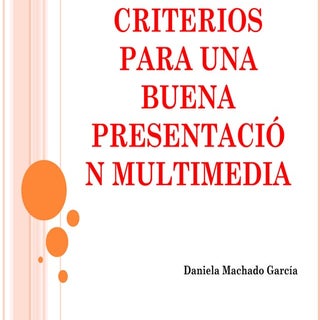 Criterios para una buena presentaci...