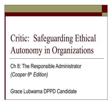 ETHICS IN PUBLIC ACCOUNTABILITY is all about conformity to the laws | PDF