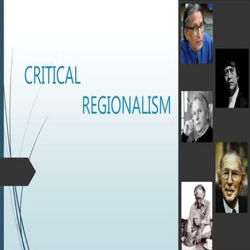 Critical regionalism 