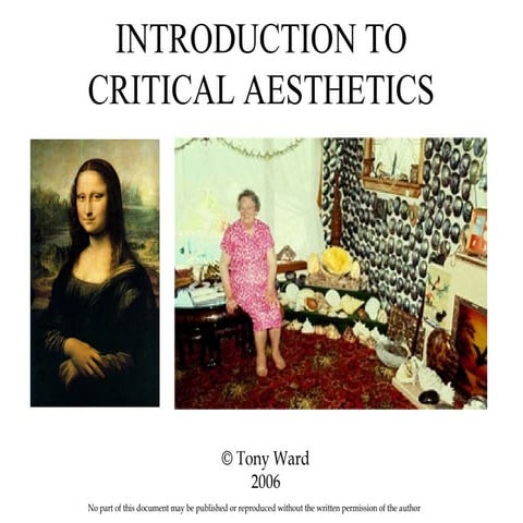 Critical Aesthetics: Race, Class, Gender and Cultural Capital in Art and Design