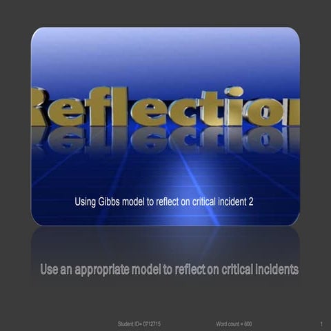 Reflecting on Critical Incident 2; Pool Alarm