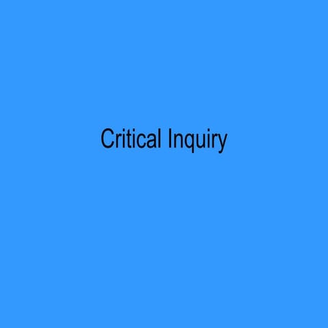Critical Inquiry