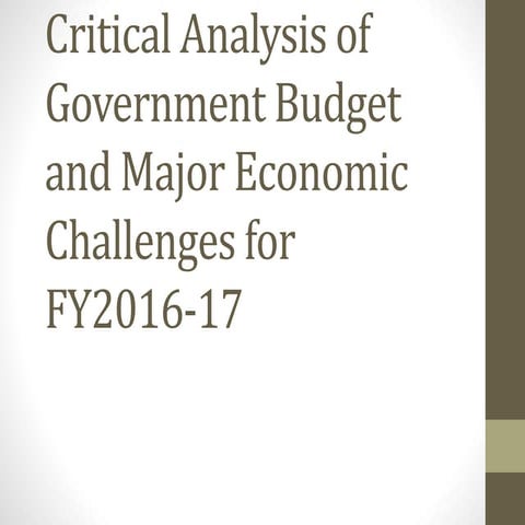 Critical analysis of Bangladesh Budget 