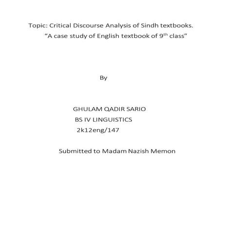 Critical analysis text