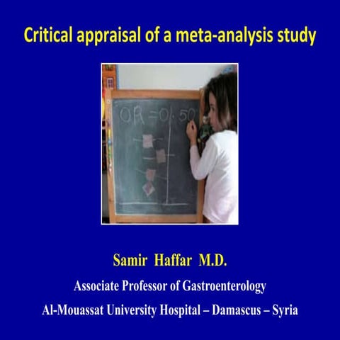 Critical appraisal of meta-analysis