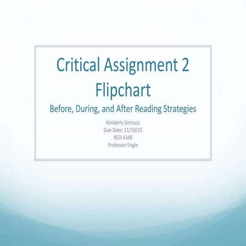 Critical assignment 2 Kimberly Demusz