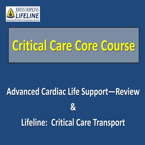 Critical care core course acls | PPTX
