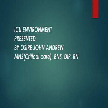 critical care environment course outline
