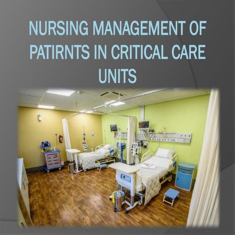 Critical care nursing. powerpresentation
