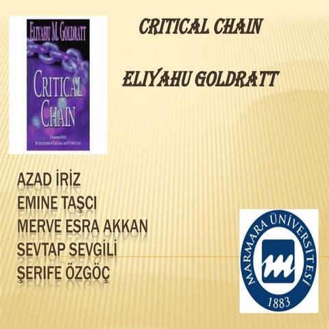 Critical chain - Eliyahu goldratt