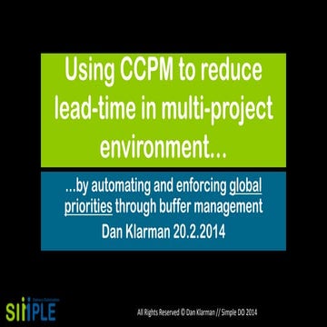 Critical chain primer