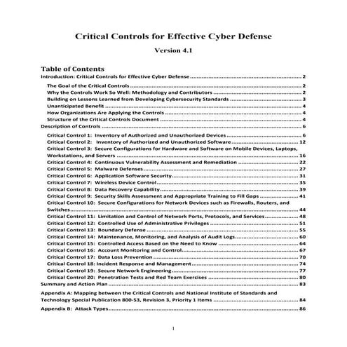 20 Critical Controls for Effective Cyber Defense (A must read for security pr...