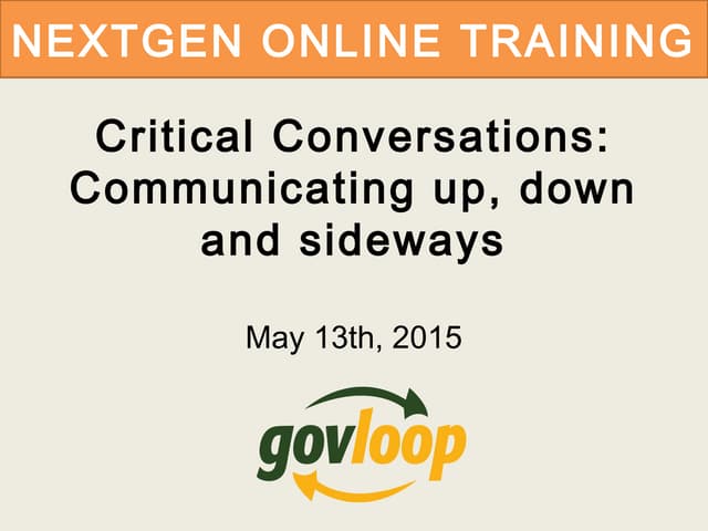 Next Gen: Critical Conversations Slide Deck