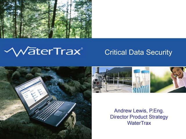 Critical Water and Wastewater Data Security