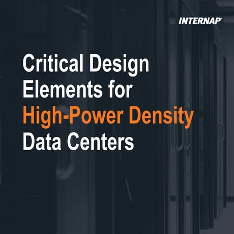 Critical design elements for high power density data centers