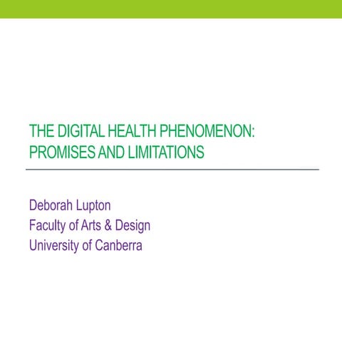 Critical digital health: promises and limitations