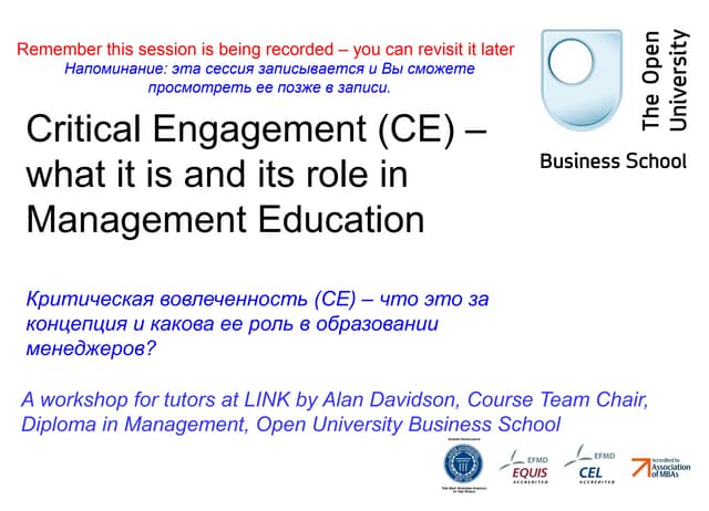 Critical engagement  PPT