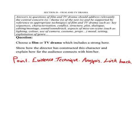 Critical essay question