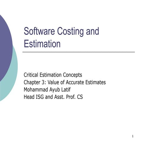 Critical Estimation Concepts Chapter3