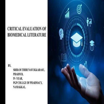 CRITICAL EVALUATION OF BIOMEDICAL LITERATURE.pptx