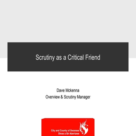 Scrutiny and the Critical Friend Role