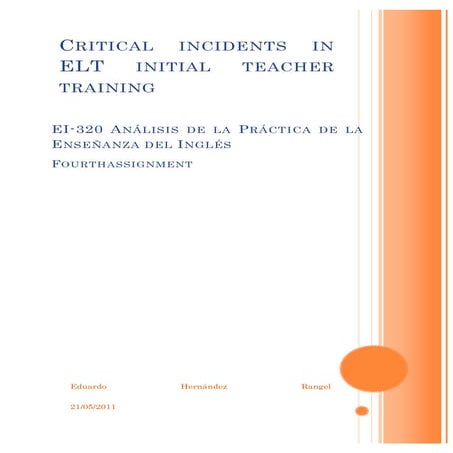 Critical incidents in ELT