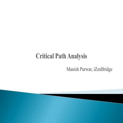 Critical path analysis for pmp exam