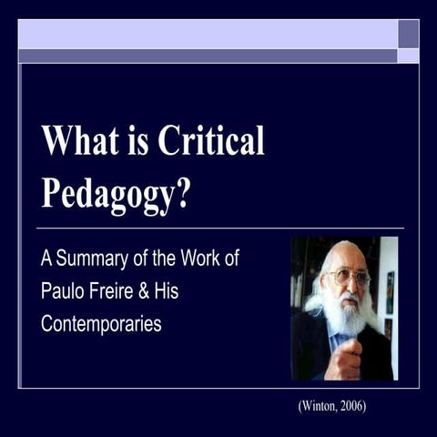 Critical Pedagogy