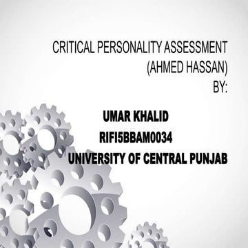  Personality Assessment (someone life) (LinkedIn and Slideshare)
