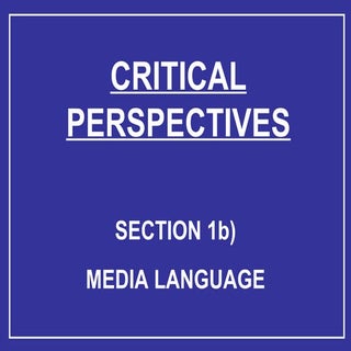 SECTION A media language