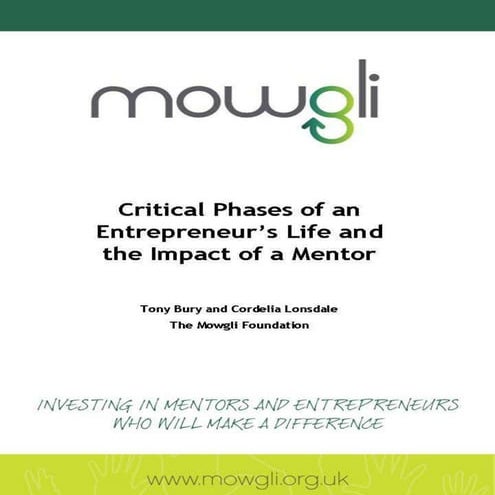 Critical phases of mentoring in the life of an entrepreneur