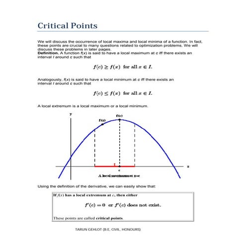 Critical points