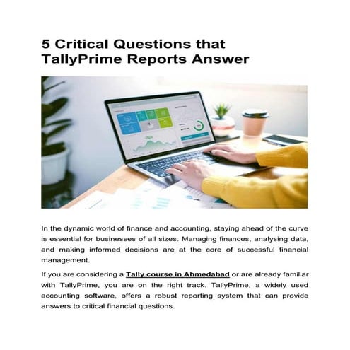 5 Critical Quеstions TallyPrimе Rеports Can Answеr in 2023 | s20