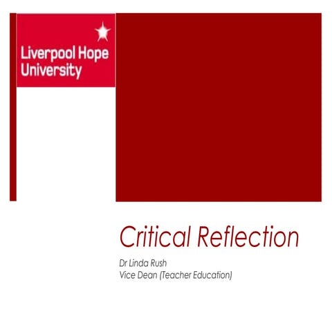Critical Reflection