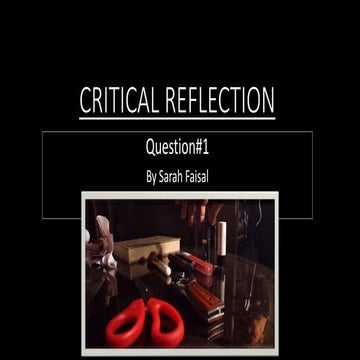 Critical reflection question#1