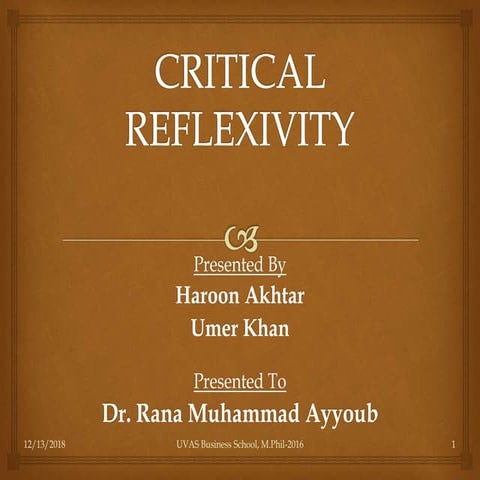 Critical reflexivity