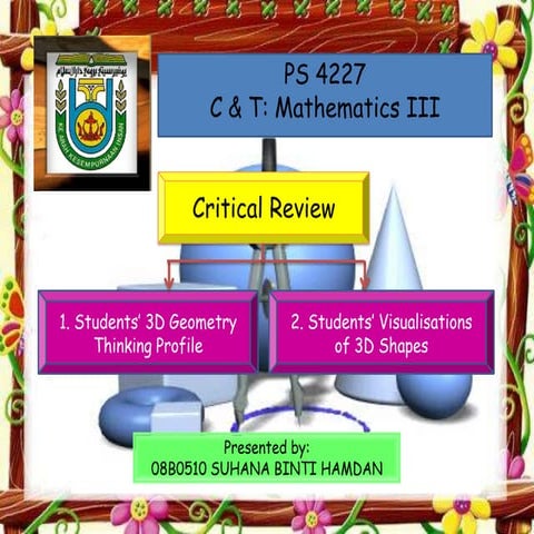 Critical review ct maths3