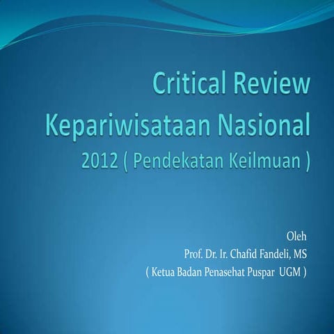 Critical review kep.nasional_2012