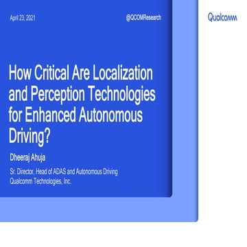 Role of localization and environment perception in autonomous driving